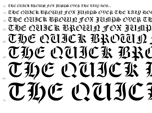 Olde Stencil font waterfall
